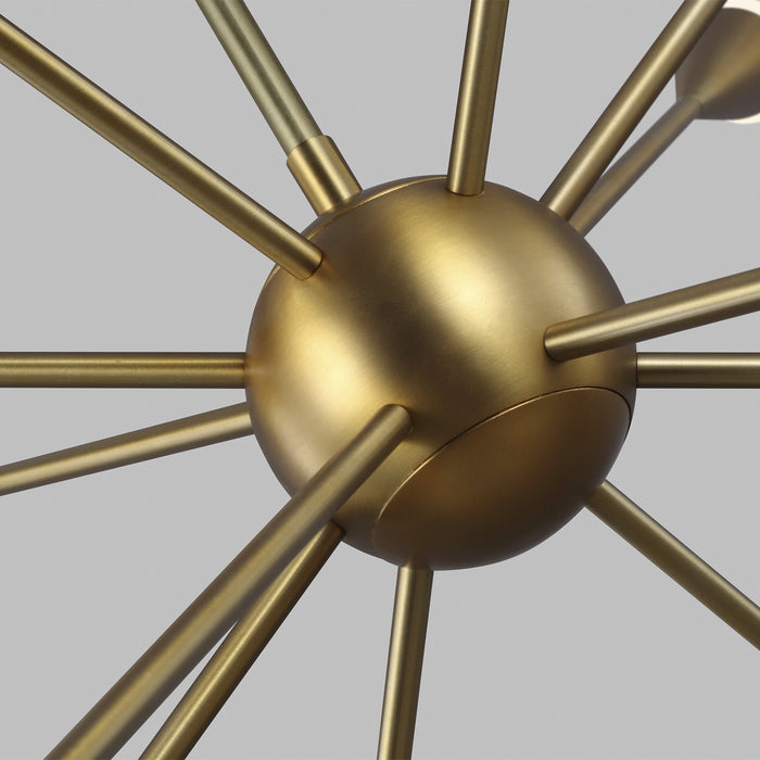 12 Light Chandelier from the JAX collection in Burnished Brass finish