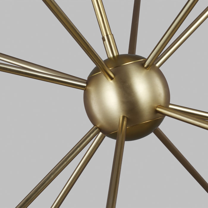 12 Light Chandelier from the JAX collection in Burnished Brass finish