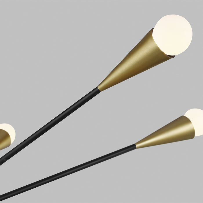 12 Light Chandelier from the JAX collection in Midnight Black finish