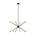 Generation Lighting - EC10312MBK - 12 Light Chandelier - JAX - Midnight Black