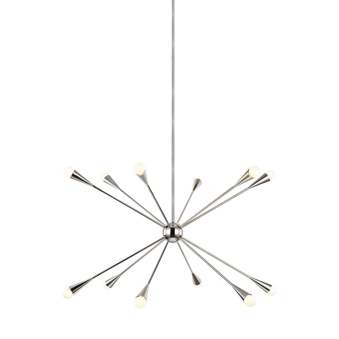 12 Light Chandelier from the JAX collection in Polished Nickel finish