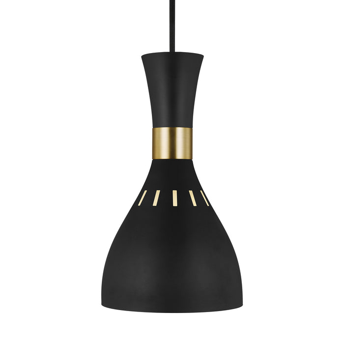 One Light Pendant from the JOAN collection in Midnight Black finish