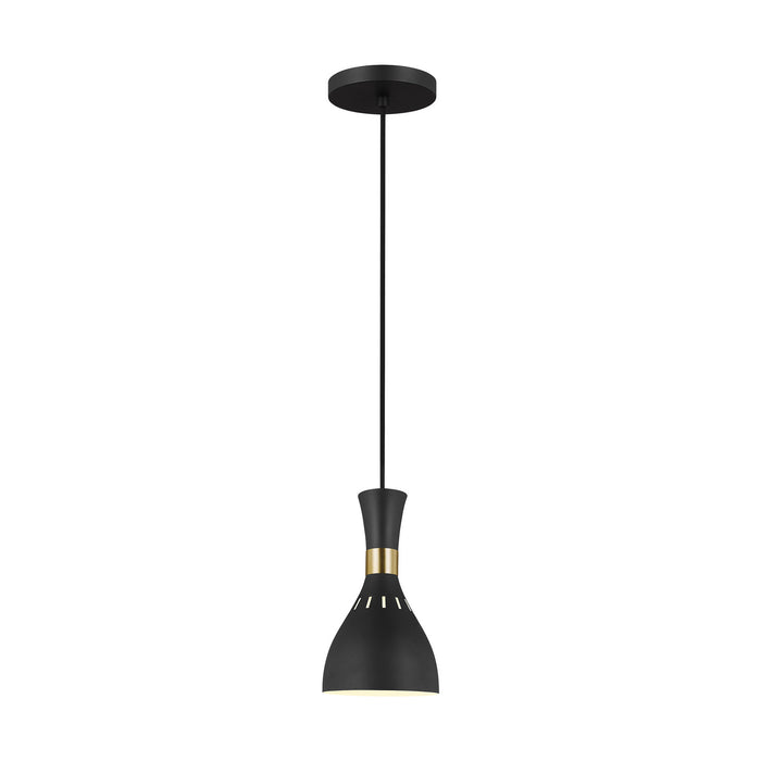 One Light Pendant from the JOAN collection in Midnight Black finish