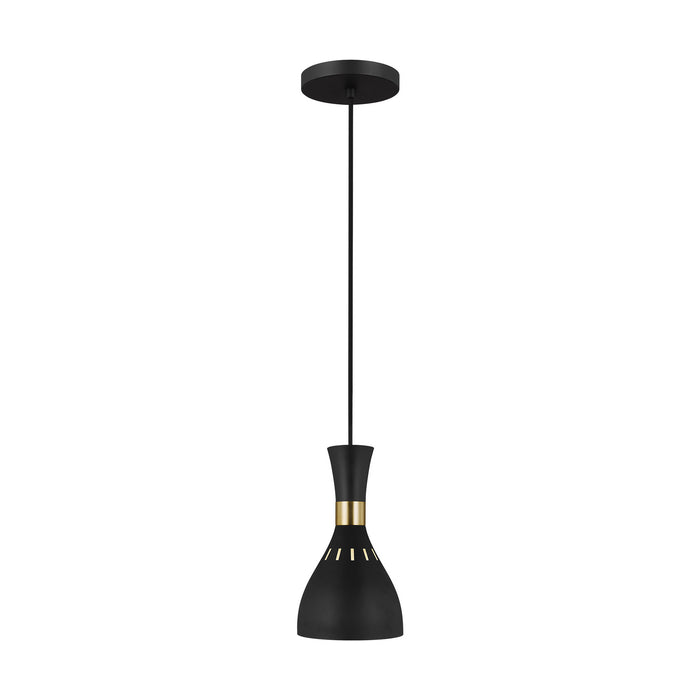 Generation Lighting - EP1141MBK - One Light Pendant - JOAN - Midnight Black