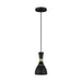 Generation Lighting - EP1141MBK - One Light Pendant - JOAN - Midnight Black