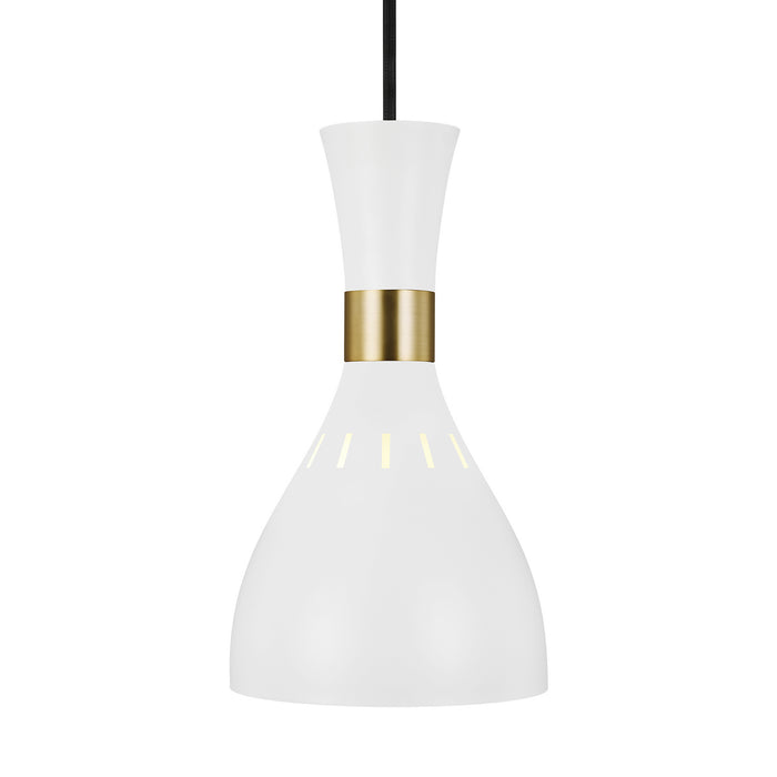 One Light Pendant from the JOAN collection in Matte White finish