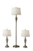 Adesso Home - 1583-22 - 3 Piece Floor And Table Lamp Set - Glendale - Brushed Steel