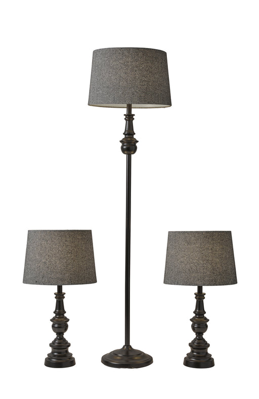Adesso Home - 1591-01 - 3 Piece Floor And Table Lamp Set - Chandler - Dark Bronze