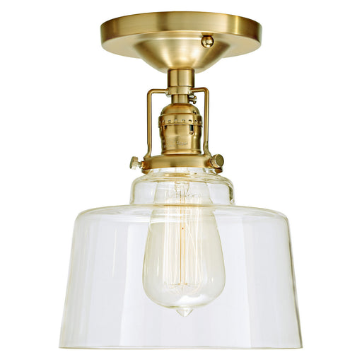 JVI Designs - 1202-10 S14 - One Light Flush Mount - Union Square - Satin Brass