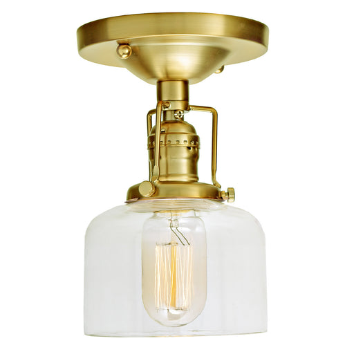 JVI Designs - 1202-10 S4 - One Light Flush Mount - Union Square - Satin Brass