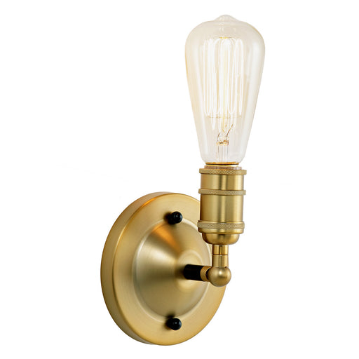JVI Designs - 1245-10 - One Light Convertible Wall/Ceiling Mount - Bedford - Satin Brass and Black