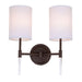 JVI Designs - 1266-08 - Two Light Wall Sconce - Hudson - Oil Rubbed Bronze