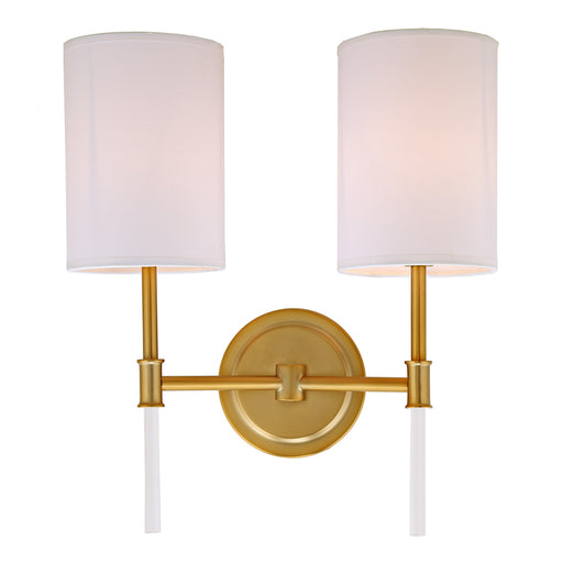 JVI Designs - 1266-10 - Two Light Wall Sconce - Hudson - Satin Brass