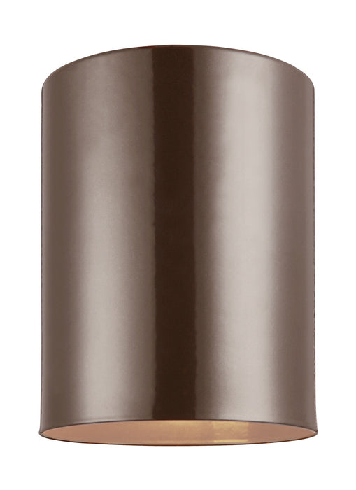 Generation Lighting - 7813801-10 - One Light Outdoor Flush Mount - Outdoor Cylinders - Bronze