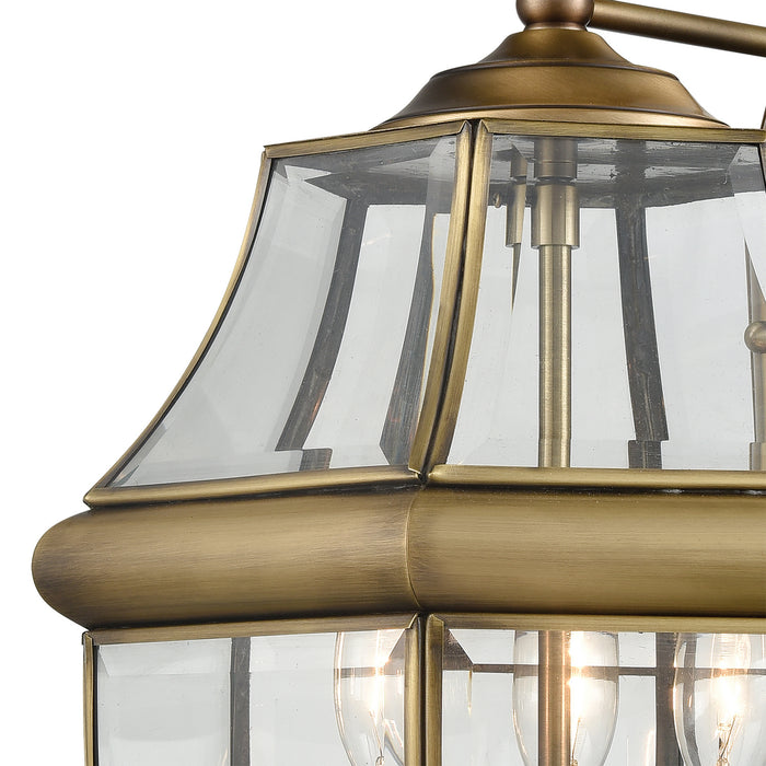 Three Light Coach Lantern from the Ashford collection in Antique Brass finish