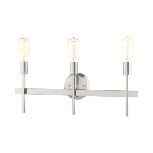 Livex Lighting - 13883-91 - Three Light Vanity - Prague - Brushed Nickel