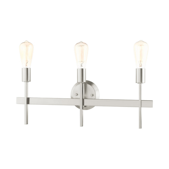 Livex Lighting - 13883-91 - Three Light Vanity - Prague - Brushed Nickel