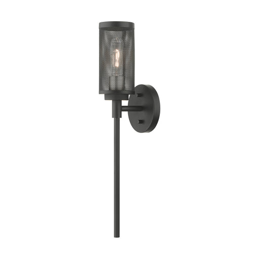 Livex Lighting - 14121-04 - One Light Wall Sconce - Industro - Black with Brushed Nickel Accents