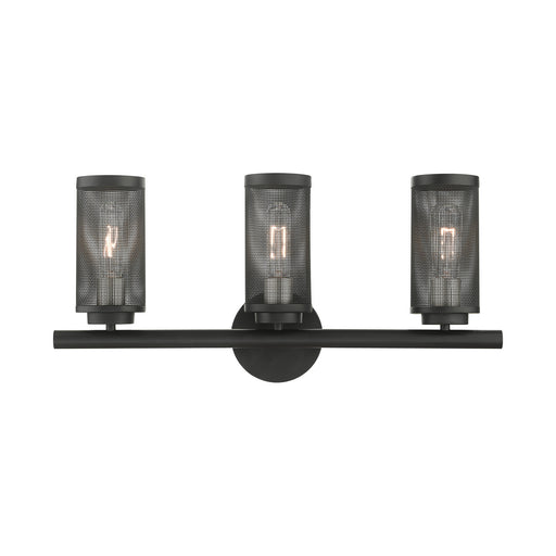 Livex Lighting - 14123-04 - Three Light Vanity - Industro - Black with Brushed Nickel Accents