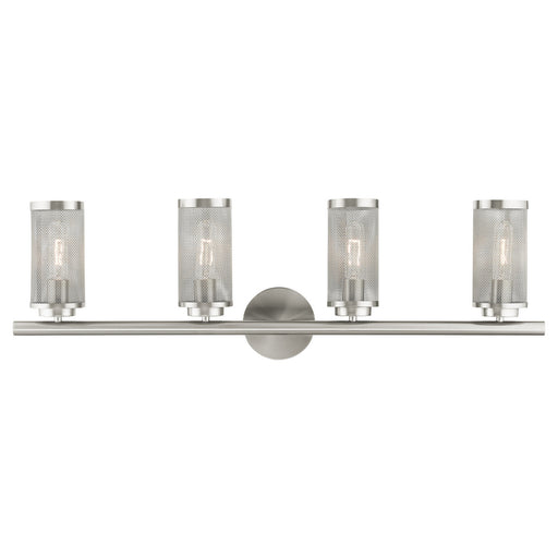 Livex Lighting - 14124-91 - Four Light Vanity - Industro - Brushed Nickel