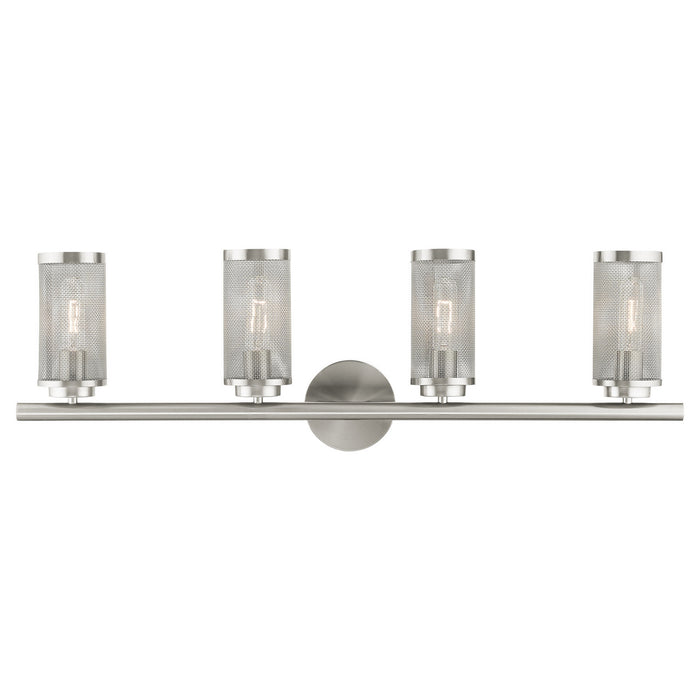 Livex Lighting - 14124-91 - Four Light Vanity - Industro - Brushed Nickel