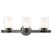 Livex Lighting - 1543-46 - Three Light Vanity - Manhattan - Polished Black Chrome