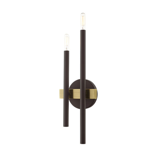Livex Lighting - 15582-07 - Two Light Wall Sconce - Denmark - Bronze with Antique Brass Accents