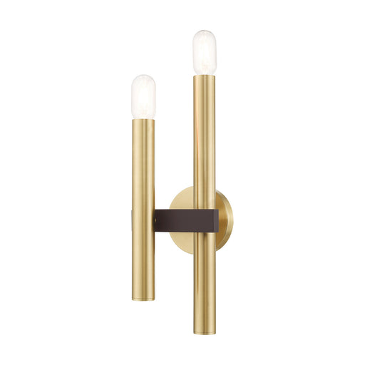 Livex Lighting - 15832-12 - Two Light Wall Sconce - Helsinki - Satin Brass with Bronze Accents