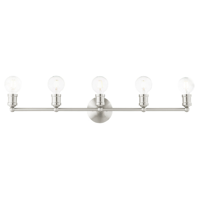 Livex Lighting - 16715-91 - Five Light Vanity - Lansdale - Brushed Nickel
