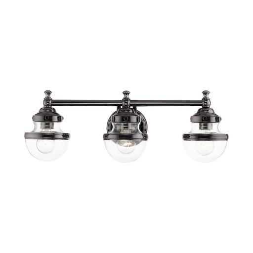 Livex Lighting - 17413-46 - Three Light Vanity - Oldwick - Polished Black Chrome