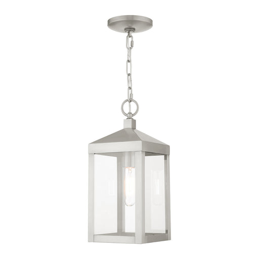 Livex Lighting - 20591-91 - One Light Outdoor Pendant - Nyack - Brushed Nickel