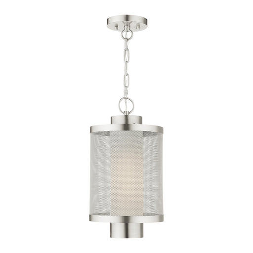 Livex Lighting - 20687-91 - One Light Outdoor Pendant - Nottingham - Brushed Nickel