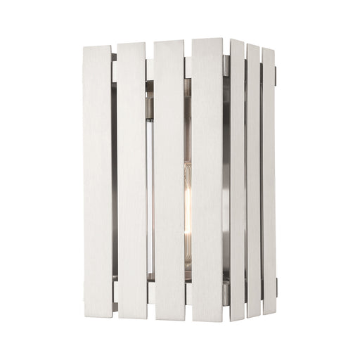 Livex Lighting - 20751-91 - One Light Outdoor Wall Lantern - Greenwich - Brushed Nickel