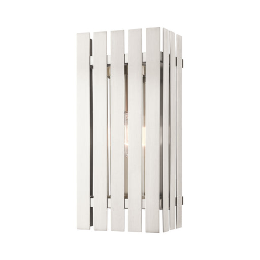Livex Lighting - 20753-91 - One Light Outdoor Wall Lantern - Greenwich - Brushed Nickel