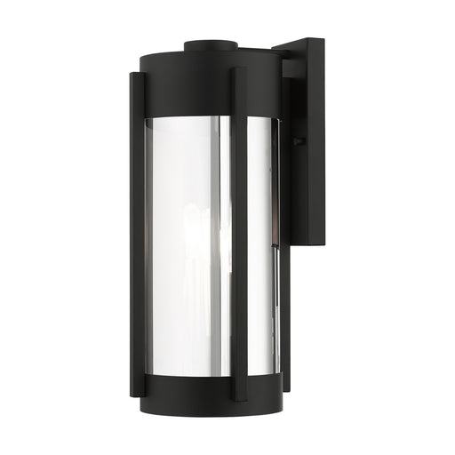 Livex Lighting - 22383-04 - Three Light Outdoor Wall Lantern - Sheridan - Black with Brushed Nickel Candles