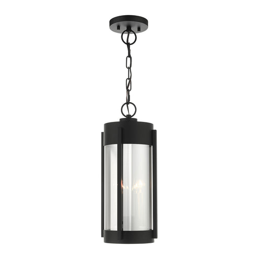 Livex Lighting - 22385-04 - Two Light Outdoor Pendant - Sheridan - Black with Brushed Nickel Candles