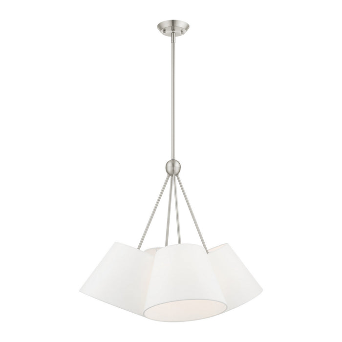Livex Lighting - 40564-91 - Four Light Chandelier - Prato - Brushed Nickel