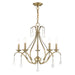 Livex Lighting - 40845-01 - Five Light Chandelier - Caterina - Antique Brass with Clear Crystals