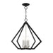 Livex Lighting - 40925-04 - Five Light Chandelier - Prism - Black with Brushed Nickel Cluster