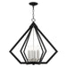 Livex Lighting - 40926-04 - Six Light Chandelier - Prism - Black with Brushed Nickel Cluster