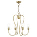 Livex Lighting - 41364-01 - Four Light Chandelier - Lucerne - Antique Brass