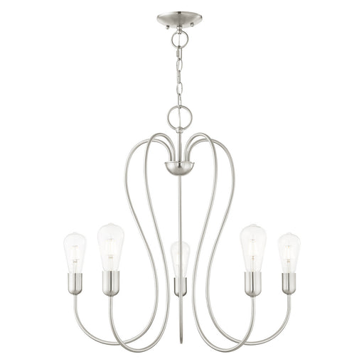 Livex Lighting - 41365-91 - Five Light Chandelier - Lucerne - Brushed Nickel