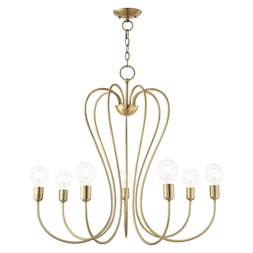 Livex Lighting - 41367-01 - Seven Light Chandelier - Lucerne - Antique Brass