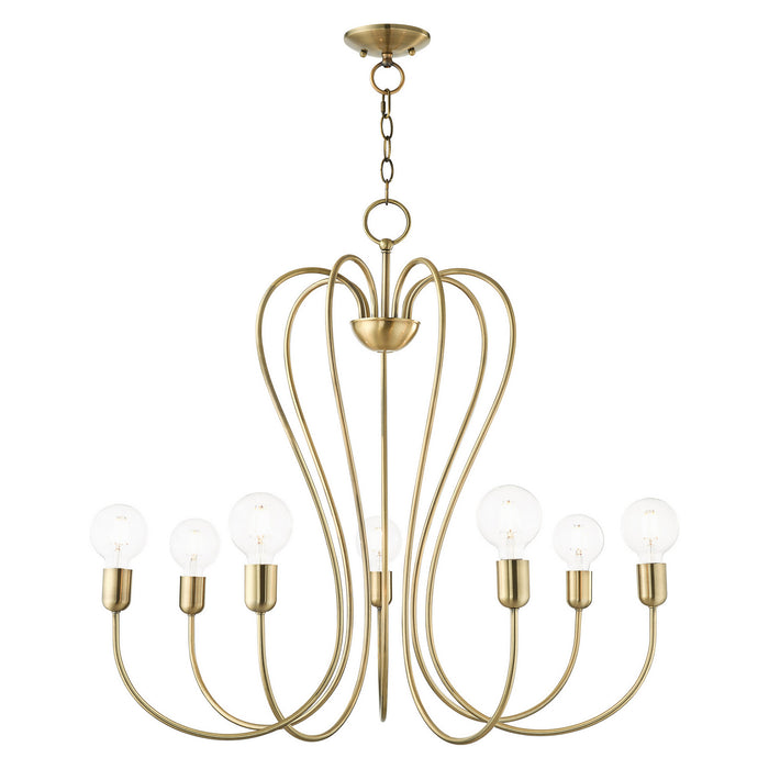 Livex Lighting - 41367-01 - Seven Light Chandelier - Lucerne - Antique Brass