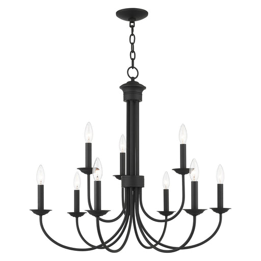 Livex Lighting - 42687-04 - Nine Light Chandelier - Estate - Black