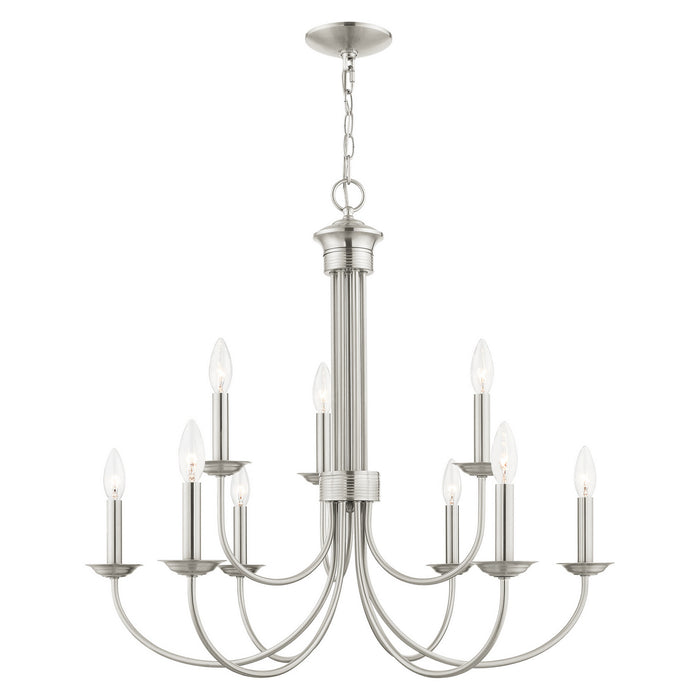 Livex Lighting - 42687-91 - Ten Light Chandelier - Estate - Brushed Nickel