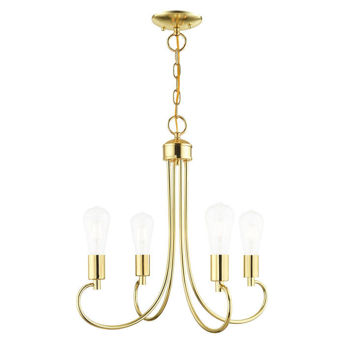 Livex Lighting - 42924-02 - Four Light Chandelier - Bari - Polished Brass