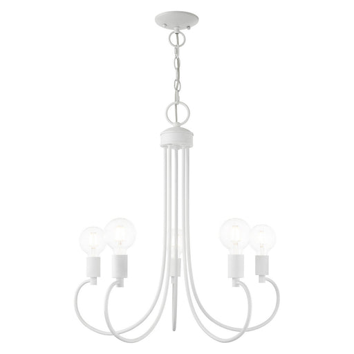 Livex Lighting - 42925-03 - Five Light Chandelier - Bari - White