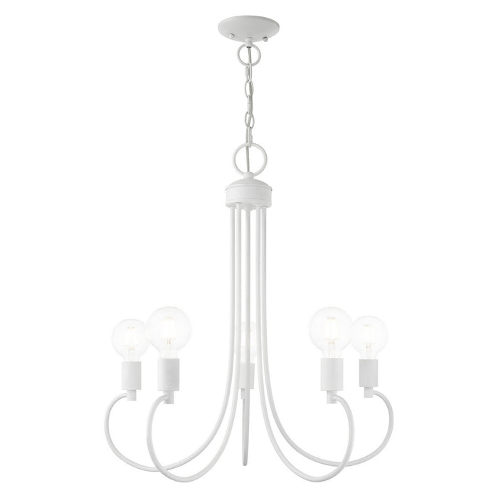 Livex Lighting - 42925-03 - Five Light Chandelier - Bari - White