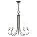 Livex Lighting - 42925-76 - Five Light Chandelier - Bari - Scandinavian Gray with Brushed Nickel Accents